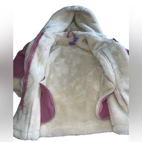 Angel Fish Girls Hooded Faux Fur Oversized Coat Sz 3T - Picture 7 of 9